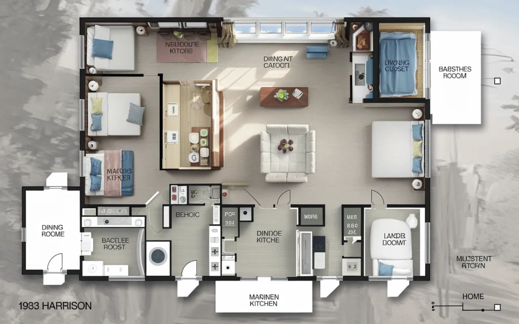 1983 Harrison Manufactured Home 245521: Diseño y Planos de Planta